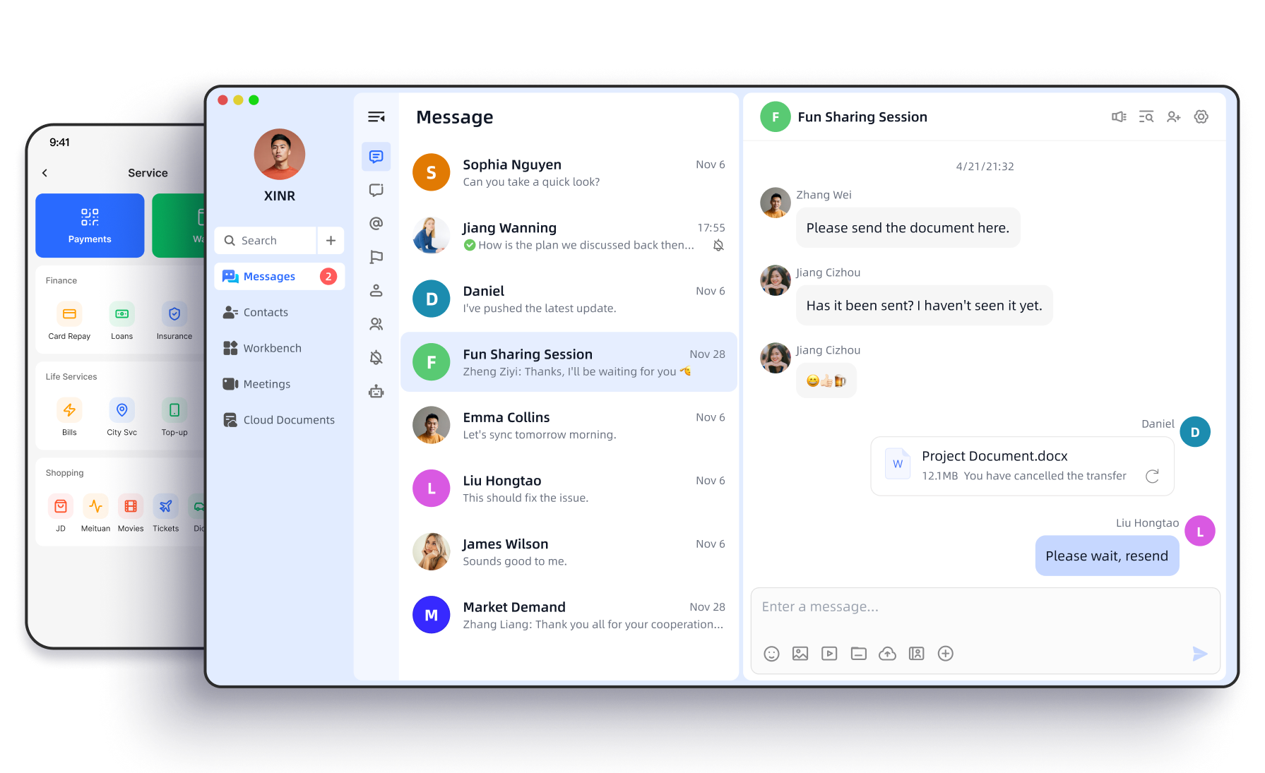 Lyra communications platform across desktop and mobile