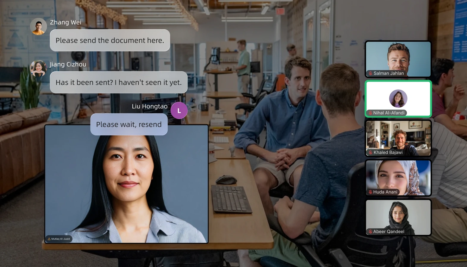 Enterprise colleagues collaborating at computer workstations
